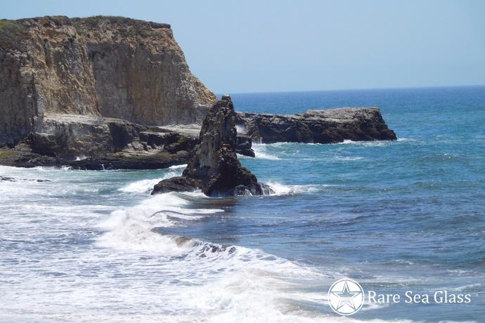 Davenport Beach during sea glass hunting season