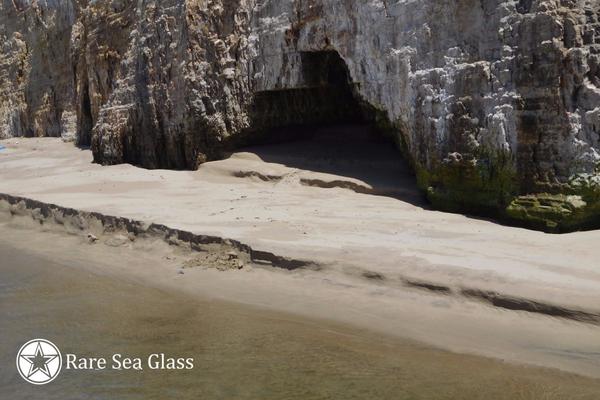 Davenport Beach during the off-season covered in sand with no visible gravel
